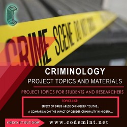 CRIMINOLOGY Research Topics