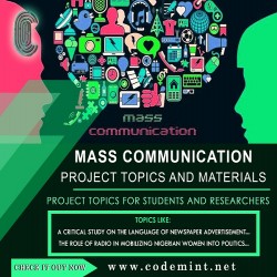 MASS COMMUNICATION Research Topics