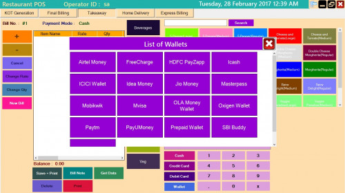 Touch screen Restaurant POS with Integrated Waiter App Version 4.7.0.0 (Premium Edition)