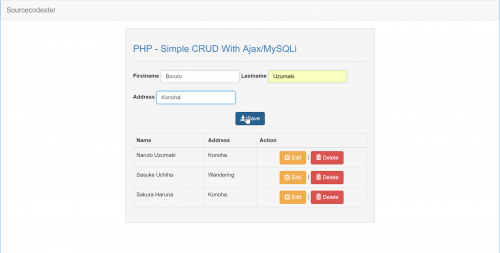 PHP - Simple CRUD With Ajax/MySQLi - CodeMint Mint for Sale