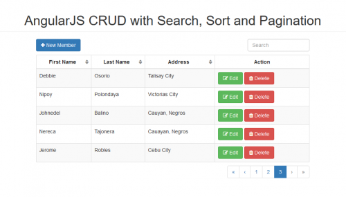 AngularJS CRUD with Search, Sort and Pagination with PHP/MySQLi - CodeMint Mint for Sale