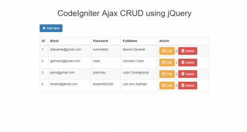 CodeIgniter Ajax CRUD using jQuery - CodeMint Mint for Sale